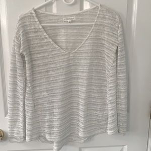 Sparkle snow small striped sweater